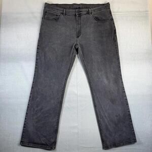 Mott and Bow Jeans Mens 42x32 Gray Stone Wash Straight Leg Stretch Denim